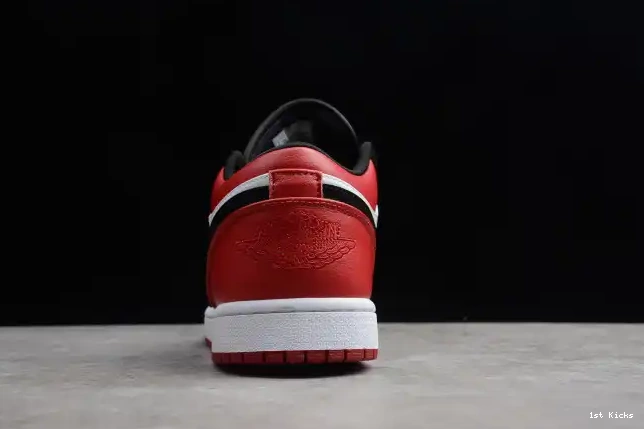 1st Kicks Shoes Black Jordan 1 Air Toe Low 553558-116 0505